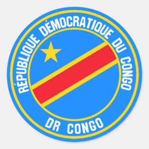 Sticker Rond Emblème Rond Congo