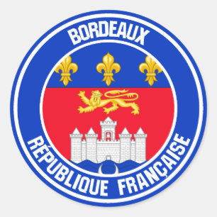 Sticker Rond Emblème rond de Bordeaux