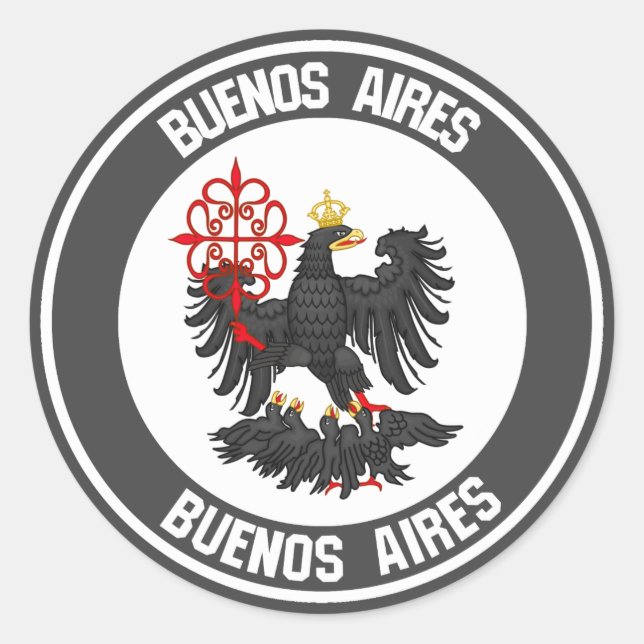 Sticker Rond Emblème rond de Buenos Aires (Devant)