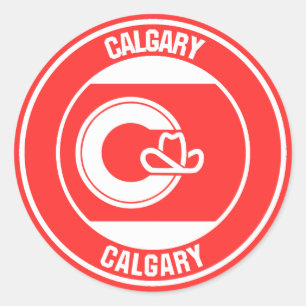 Sticker Rond Emblème rond de Calgary Columbia