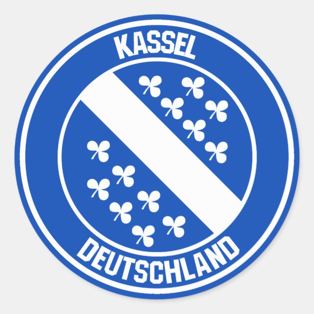 Sticker Rond Emblème rond de Kassel (Devant)