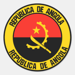 Sticker Rond Emblème rond de l'Angola