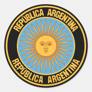 Sticker Rond Emblème rond de l'Argentine