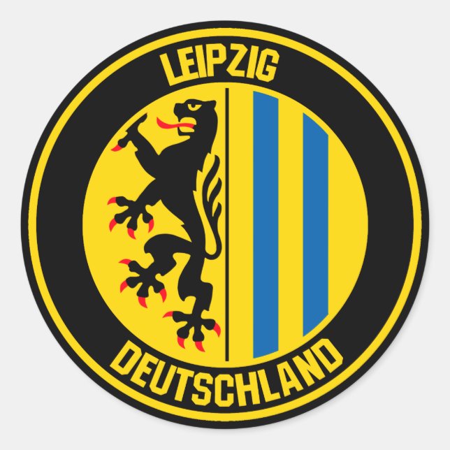 Sticker Rond Emblème rond de Leipzig (Devant)