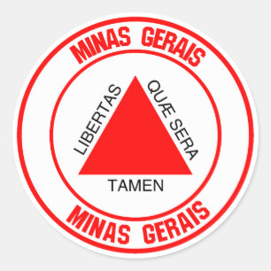 Sticker Rond Emblème rond de Minas Gerais