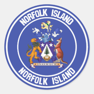 Sticker Rond Emblème rond de Norfolk Island