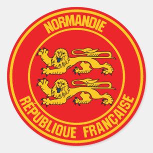 Sticker Rond Emblème rond de Normandie