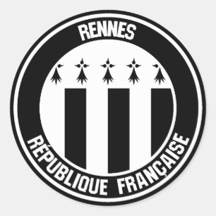 Sticker Rond Emblème rond de Rennes