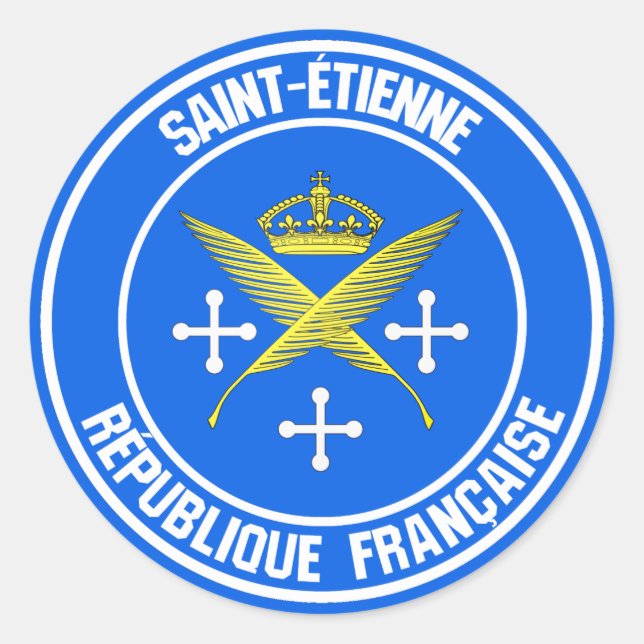 Sticker Rond Emblème rond de Saint-Étienne (Devant)