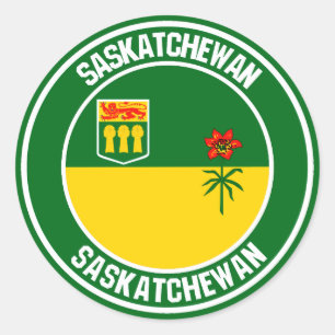 Sticker Rond Emblème rond de Saskatchewan