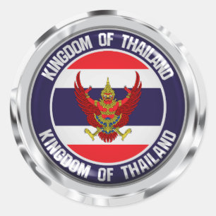 Sticker Rond Emblème rond de Thaïlande