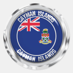 Sticker Rond Emblème rond des îles Caïmans