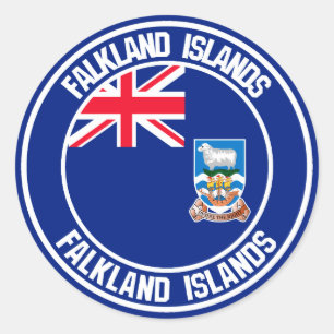 Sticker Rond Emblème rond des îles Falkland