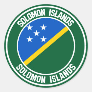 Sticker Rond Emblème rond des Îles Salomon