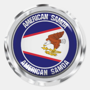 Sticker Rond Emblème rond des Samoa américaines