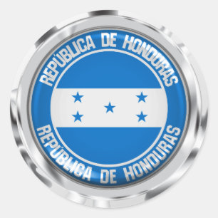 Sticker Rond Emblème rond du Honduras
