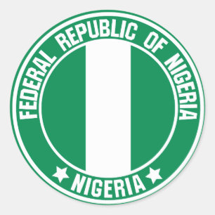 Sticker Rond Emblème rond du Nigéria
