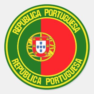 Sticker Rond Emblème rond du Portugal