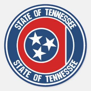 Sticker Rond Emblème rond du Tennessee