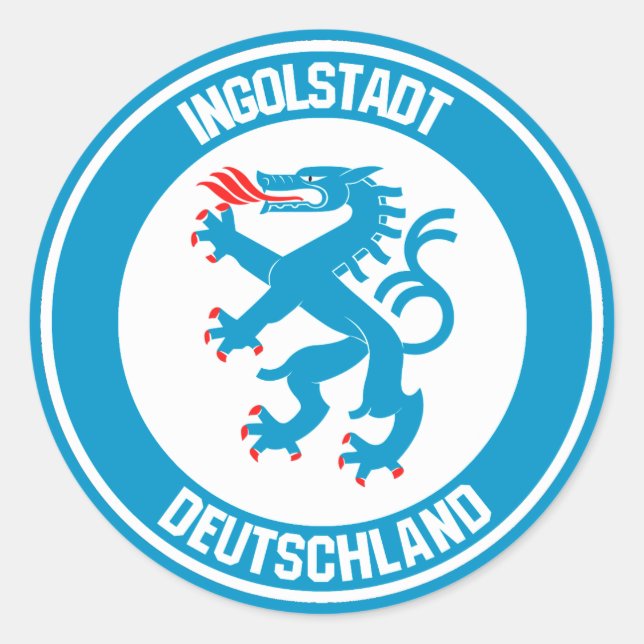 Sticker Rond Emblème rond Ingolstadt (Devant)