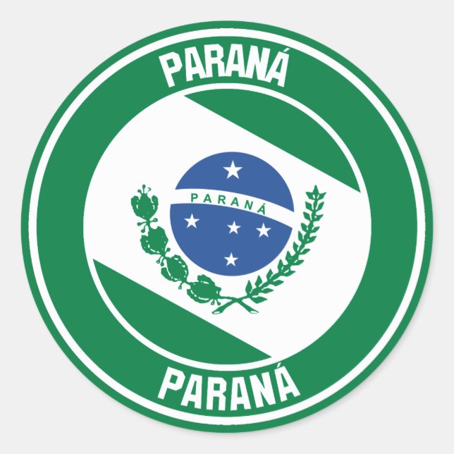 Sticker Rond Emblème rond Paraná (Devant)