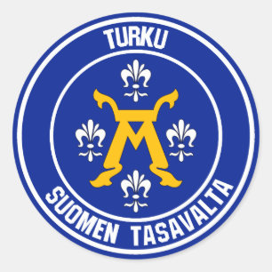 Sticker Rond Emblème rond Turku