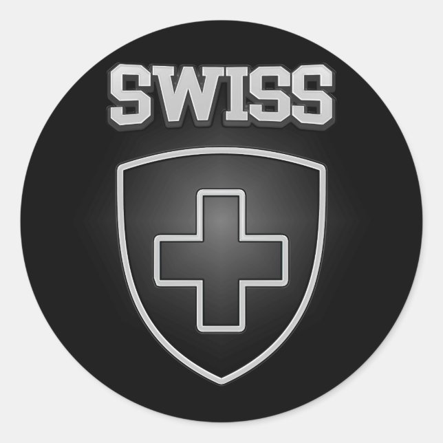Sticker Rond Emblème suisse (Devant)