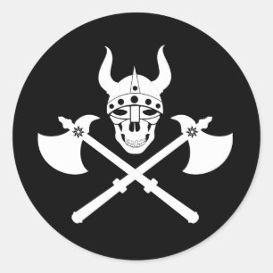 Sticker Rond emblème viking