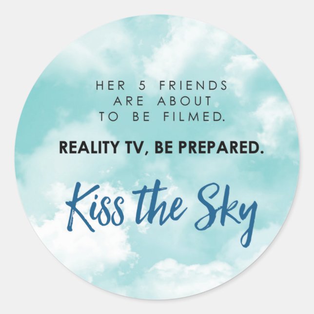Sticker Rond Embrasse l'autocollant Sky (Devant)