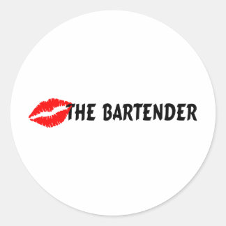 Sticker Rond Embrasse Le Barman