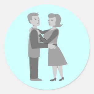 Sticker Rond Embrasser classique