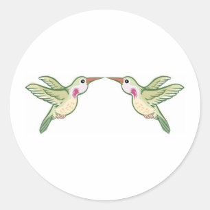 Sticker Rond Embrasser les colibris
