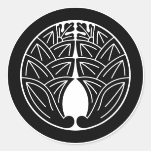 Sticker Rond Embrasser les géants japonais en cercle