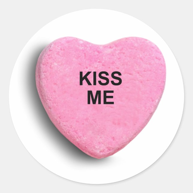 STICKER ROND EMBRASSEZ-MOI (Devant)