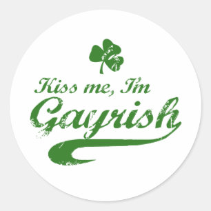 STICKER ROND EMBRASSEZ-MOI JE SUIS GAYRISH