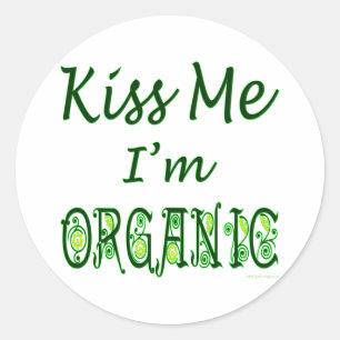 Sticker Rond Embrassez-moi que je suis énonciation organique