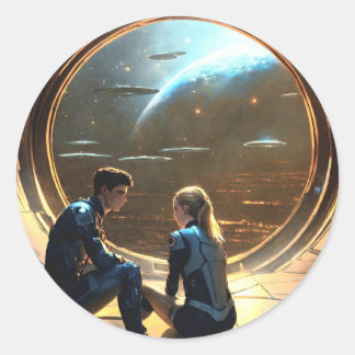 Sticker Rond Embrayé