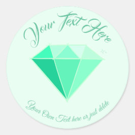 Sticker Rond Emerald Gemstone. Bijouterie. 55 Anniversaire du M