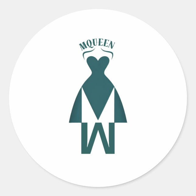 Sticker Rond Emerald Gown Silhouette (Devant)