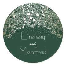 Emerald Green et Gold Filigree Mariage