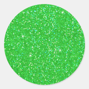 Sticker Rond Émeraude Vert Parties scintillant Effet Étincelle
