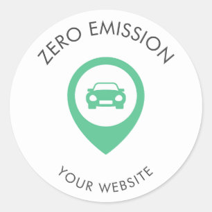 Sticker Rond Émission nulle Texte simple
