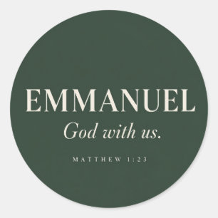 Sticker Rond EMMANUEL Matthieu 1:23 Noël