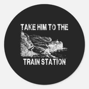 Sticker Rond Emmenez-Le À La Gare