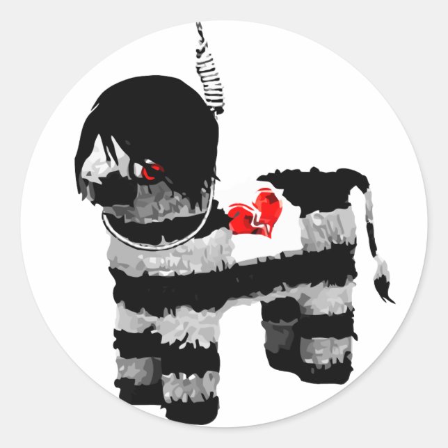 Sticker Rond emo piñata (Devant)