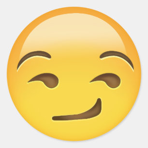 Sticker Rond Emoji au visage souriant
