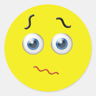 Sticker Rond Emoji confuse