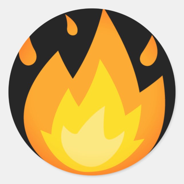 Sticker Rond Émoji des incendies (Devant)