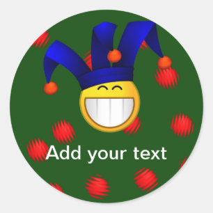 Sticker Rond Emoji Jester