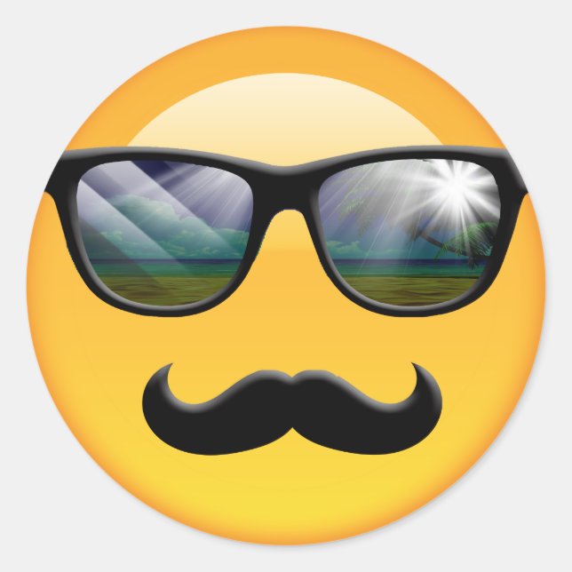 Sticker Rond Emoji Super Shady ID230 (Devant)